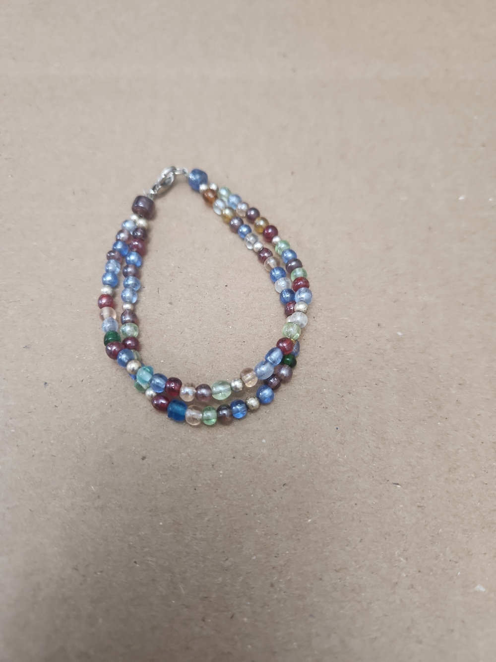 Multicolor Bead Double-Strand Bracelet